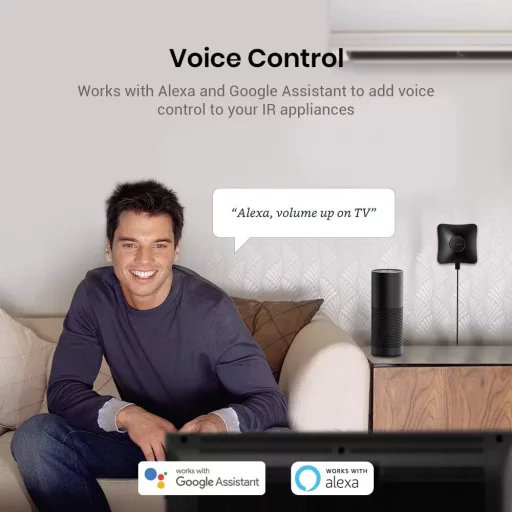 Broadlink RM4 Pro S Univerzális RF IR Távirányító Hub Hőmérséklet és Páratartalom Érzékelővel - Alexa, Google Home, IFTTT Kompatibilis Okoso