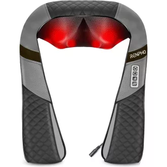   RENPHO Masažer za vrat i ramena s funkcijom grijanja, 3D Shiatsu masaža za dom i auto