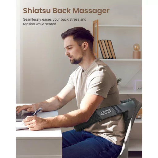 RENPHO Nyakmasszázs Vállmasszázs Készülék Melegítéssel 3D Shiatsu Masszírozó - RP-SNM061