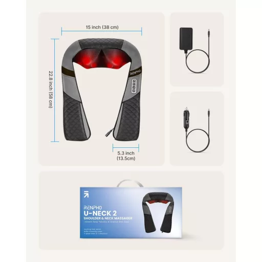 RENPHO Nyakmasszázs Vállmasszázs Készülék Melegítéssel 3D Shiatsu Masszírozó - RP-SNM061
