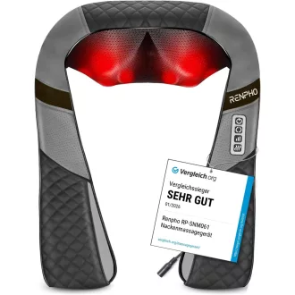   RENPHO Nyakmasszázs Vállmasszázs Készülék Melegítéssel 3D Shiatsu Masszírozó - RP-SNM061