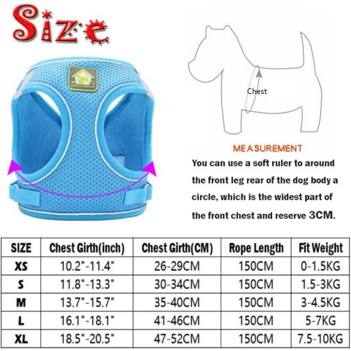 FEimaX Mekana Mrežasta Oprsnica za Pse, Oprsnica za Mačke, za Male Pse, Prozračna, Podesiva, Reflektirajuća