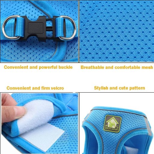 FEimaX Puha Hálós Kutyahám Macskahám Kicsi Kutyáknak Légáteresztő Állítható Visszafényvisszaverő