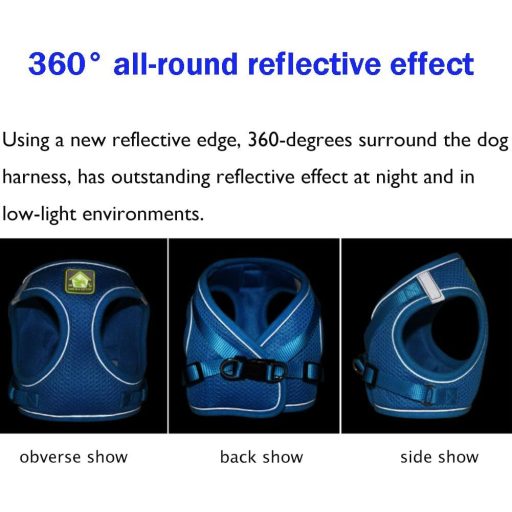 FEimaX Puha Hálós Kutyahám Macskahám Kicsi Kutyáknak Légáteresztő Állítható Visszafényvisszaverő