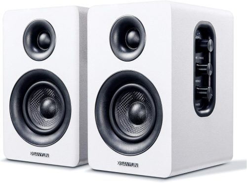 Sanyun SW208 Boxe Active Bluetooth 5.0 de Raft, 3" - 60W Difuzoare Fibră de Carbon, DAC 24-bit Încorporat, Sunet 3D Dinamic, Monitor PC Sunet