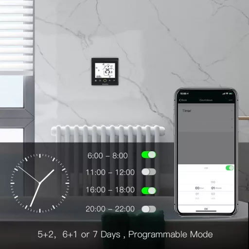 MoesGo WiFi okos termosztát gázkazánhoz 5A Alexa Google Home kompatibilis