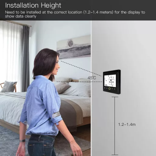 MoesGo WiFi okos termosztát gázkazánhoz 5A Alexa Google Home kompatibilis
