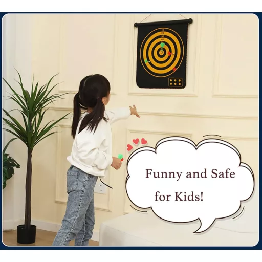 Țintă magnetică HelaCueil, 38 cm, față-verso, pentru copii și adulți, cu 12 săgeți.