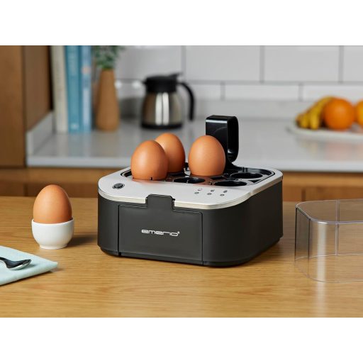 EMERIO Tojásfőző beszéd funkcióval, puha-közepes-kemény főzés egy folyamatban, német hangkimenet, BPA-mentes