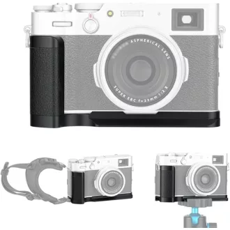   Fujifilm X100V/X100F fémmarkolat - Arca Swiss kompatibilis, gyorscserélhető L-alakú kameragrip