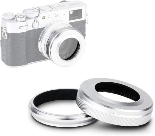 Fujifilm X100 sorozathoz JJC fém napellenző és adaptergyűrű - Ezüst