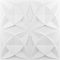 Art3d Fehér Virágmintás Mennyezeti Burkolólap 61x61 cm - PVC Dekorációs Panel Mennyezetre, Könnyű Felszerelés, 12 db Csomag, 4.5m²