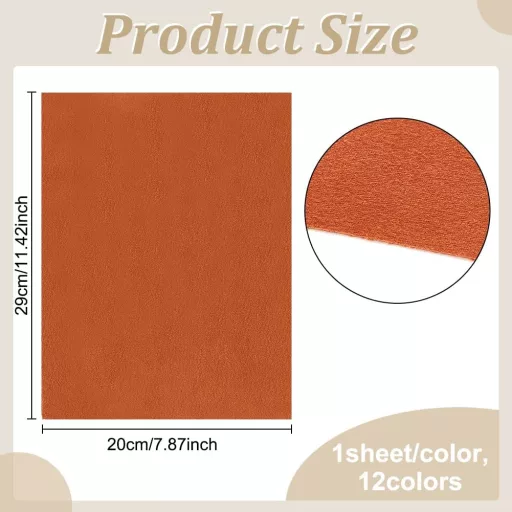 BENECREAT 12 bucăți 29x20 cm țesătură dublă de catifea plușată, material DIY artizanal pentru cusut