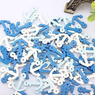   Xucus TIANXINYUE Mini Horgony Alakú Dekoratív Gombok, Fa, Multiszínű - 50 darabos csomag