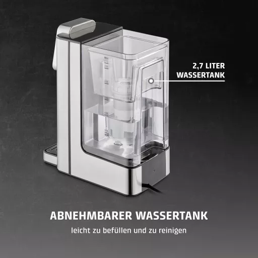 CASO HW660 Turbo Forró Vízadagoló 2600W, 40-100°C, Energiatakarékos Rozsdamentes Acél