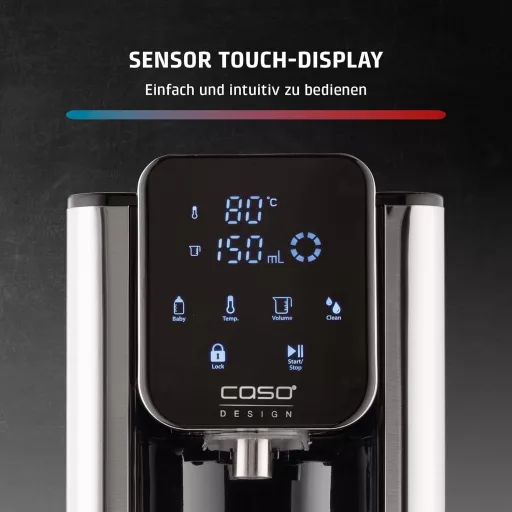 CASO HW660 Turbo Forró Vízadagoló 2600W, 40-100°C, Energiatakarékos Rozsdamentes Acél