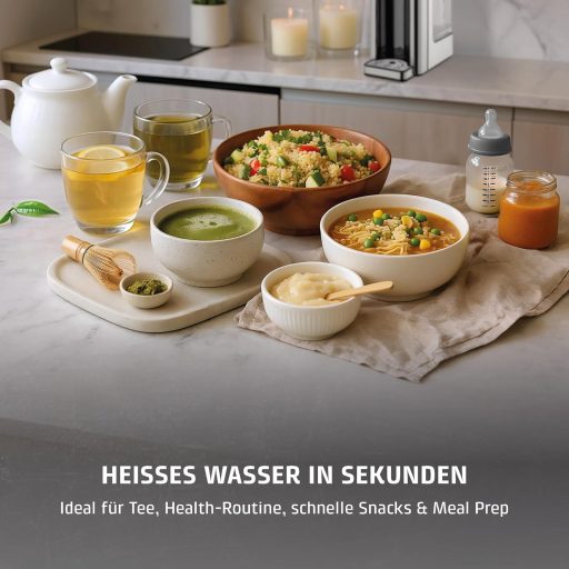 CASO HW660 Turbo Forró Vízadagoló 2600W, 40-100°C, Energiatakarékos Rozsdamentes Acél