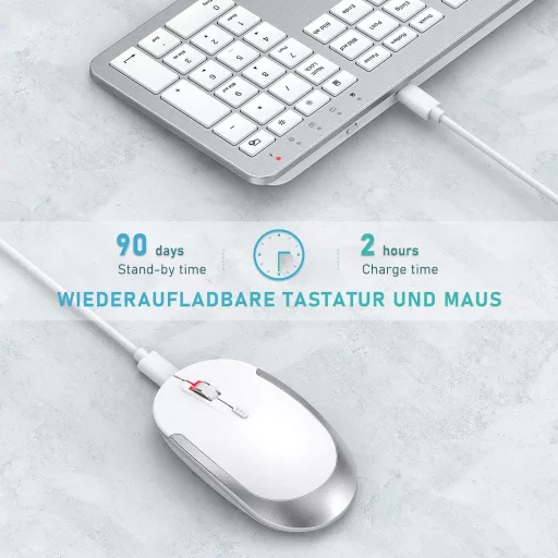Seenda Vezeték nélküli Billentyűzet és Egér Szett, Ultravékony, Csendes, Ergonomikus