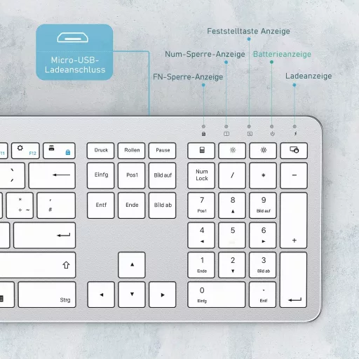 Seenda Bežična Tipkovnica i Miš Set, Ultratanka, Tiha, Ergonomična