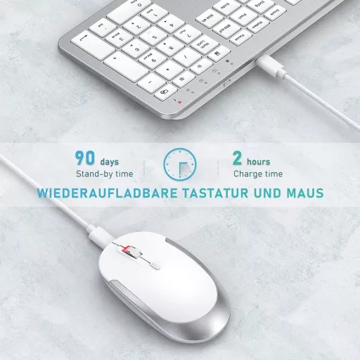 Seenda Vezeték nélküli Billentyűzet és Egér Szett, Ultravékony, Csendes, Ergonomikus