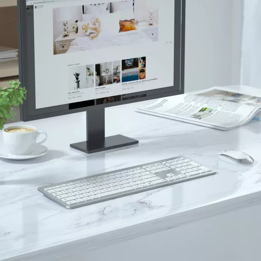 Seenda Vezeték nélküli Billentyűzet és Egér Szett, Ultravékony, Csendes, Ergonomikus