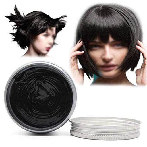 HTRUIYATY Vopsea de păr temporară tip ceară, cremă lavabilă pentru carnaval, cosplay, petreceri de Halloween