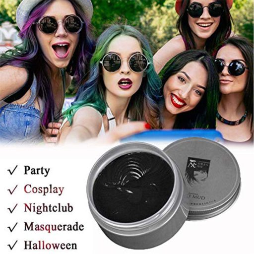 HTRUIYATY Vopsea de păr temporară tip ceară, cremă lavabilă pentru carnaval, cosplay, petreceri de Halloween