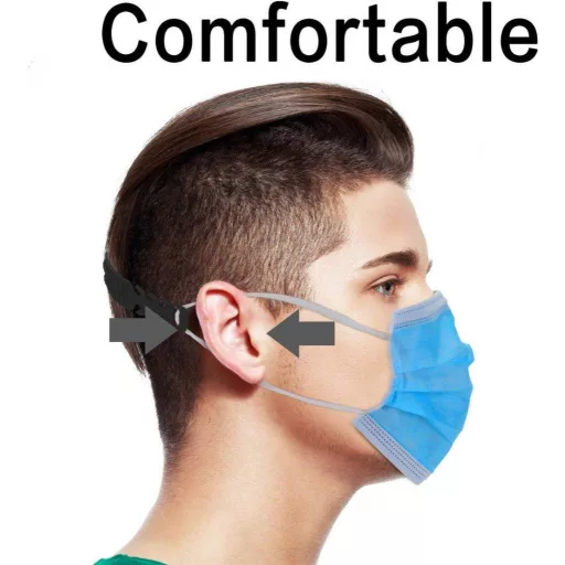 KATELUO Čierne Nastaviteľné Silikónové Ušné Háčiky pre Slúchadlá, 10 ks