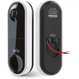   Arlo Essential Vezeték Nélküli Videó Kaputelefon - WiFi, 1536p Felbontás, 180° Látószög, Éjjellátó, Okostelefonról Vezérelhető, Fehér