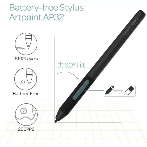 GAOMON M106K PRO 10x6" Tabletă Grafică Profesională cu 28 de Butoane Programabile - Compatibilă Windows/Mac/Android - Pentru Desen Digital