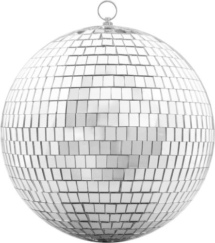 Devan Bilă Disco Argintie 20 cm - Glob Discotecă pentru Petreceri, Nunți și Festivaluri - Lampă Disco din Sticlă Suspendabilă, Decor pentru Karaoke și Scenă
