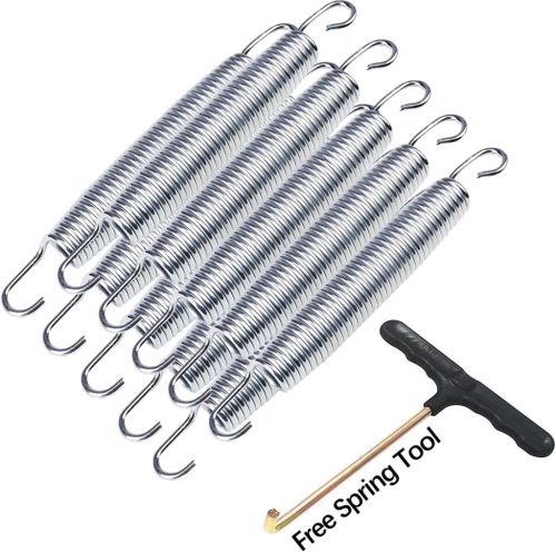 Set de arcuri pentru trambulină, compatibile cu trambuline de 240-430 cm - 10 buc + instrument de montare (128 mm)