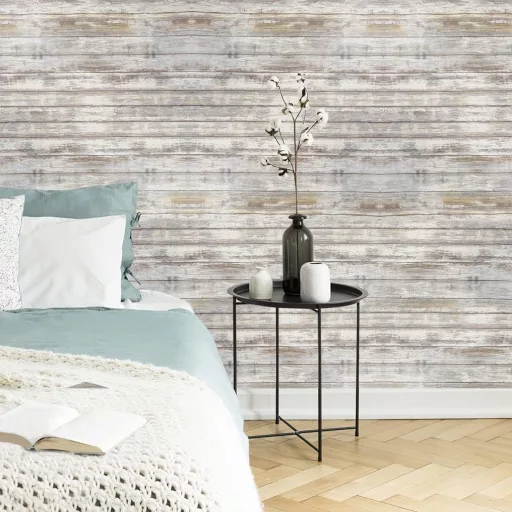 Arthome samoljepljiva dekorativna folija s uzorkom drveta za namještaj, smeđa, 43,5×305 cm