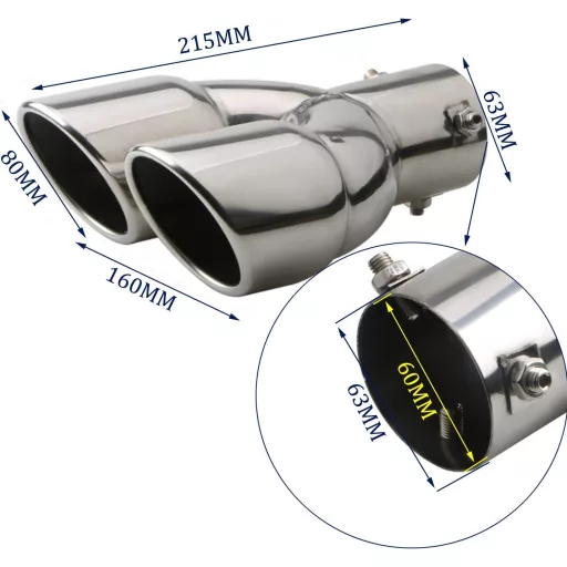 Krtopo Univerzálny dvojitý nerezový výfuk 2,5-3 palce koncovka výfuku