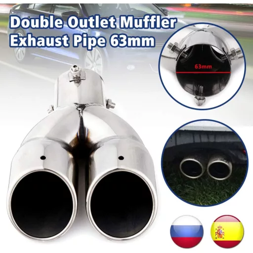 Krtopo Univerzálny dvojitý nerezový výfuk 2,5-3 palce koncovka výfuku