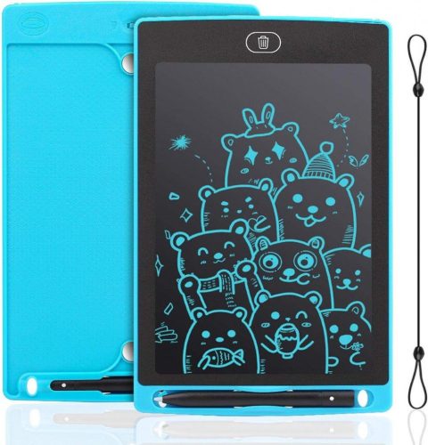 Modrý LCD kresliaci tablet 8,5" pre deti - s čiastočným vymazaním