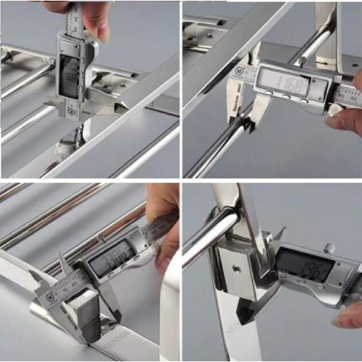 XIAJIA Polírozott Rozsdamentes Acél Falra Szerelhető Törölközőtartó 40x24x19,5cm