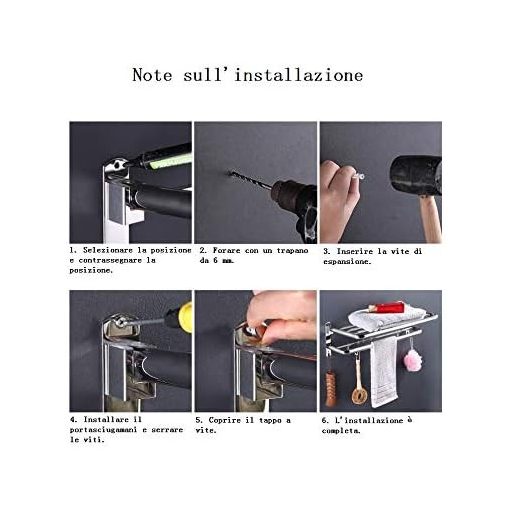 XIAJIA Polírozott Rozsdamentes Acél Falra Szerelhető Törölközőtartó 40x24x19,5cm