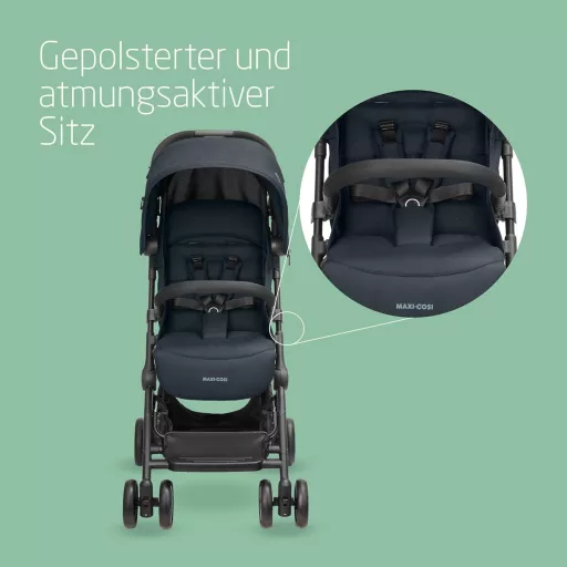 Maxi-Cosi Lara2 Könnyű Babakocsi 0-22kg Összecsukható Hordpánttal Grafit