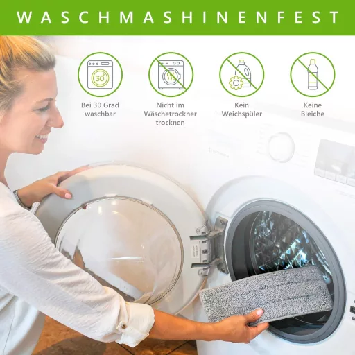 EasyGleam 2 rezerve mop microfibră pentru curățarea pardoselilor, lavabile, pentru toate tipurile de pardoseli