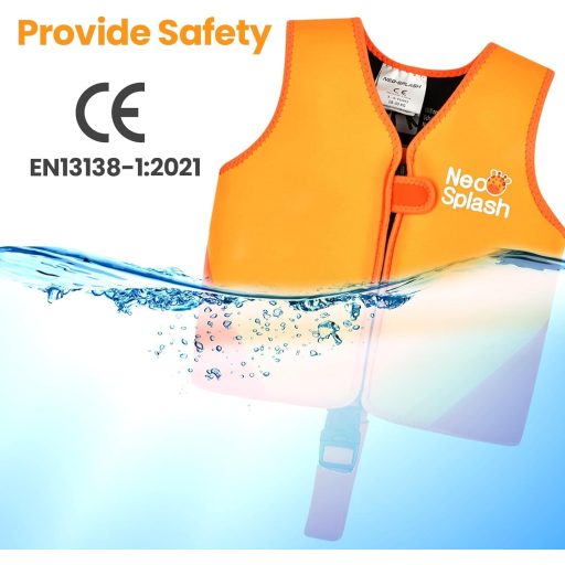 Vestă de înot NEO-SPLASH pentru copii, 1-6 ani, băieți și fete, cu bretele de siguranță ajustabile