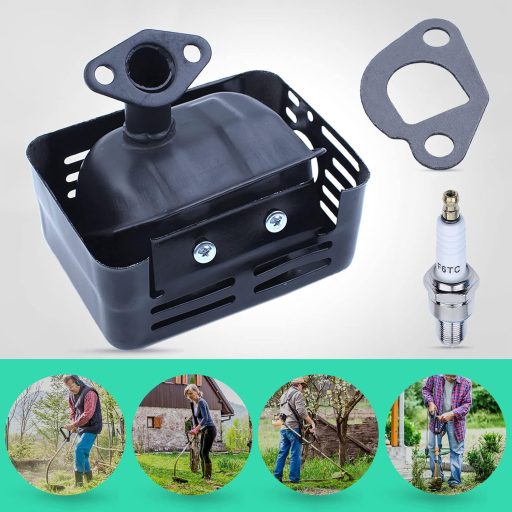 Tobă de eșapament Adefol pentru motoare Honda GX160 GX200 GX120 GX140, cu amortizor și țeavă