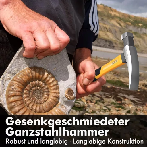 DIY Doctor Kőműves Kalapács 600g - Kovácsolt Acél Fej Üvegszálas Nyéllel - Csúszásmentes Fogás Kőmunkához és Szegezéshez