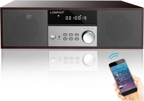 LONPOO LP-816 Kompakt HiFi Rendszer 40W RMS, CD Lejátszóval, FM Rádióval, Bluetooth-szal, Fa Hangszóróházzal, Mély Basszussal

AI: I've crea