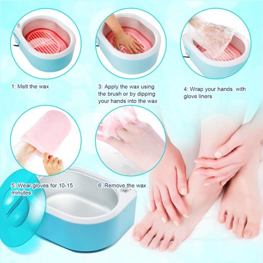 YAOBLUESEA Paraffinbáz készlet 4x200g paraffinnal, kesztyűvel és kiegészítőkkel