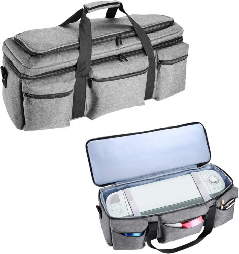Geantă de transport ProCase pentru mașinile de decupat Cricut Maker 3 și Explore 3 - Gri, geantă rezistentă.