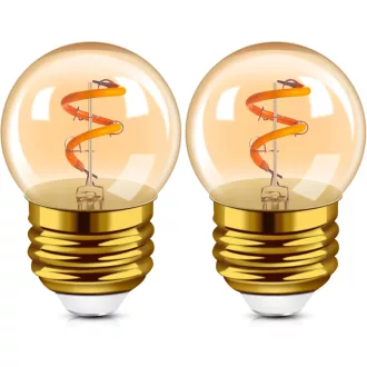   Hcnew G40 E27 LED Edison žiarovka teplá biela 2200K dekoratívna 2ks