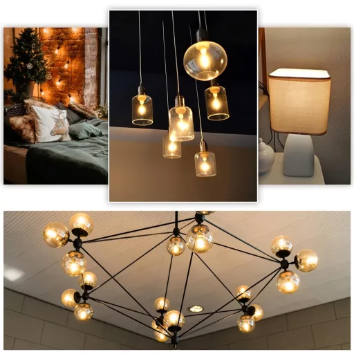 Hcnew G40 E27 LED Edison žiarovka teplá biela 2200K dekoratívna 2ks