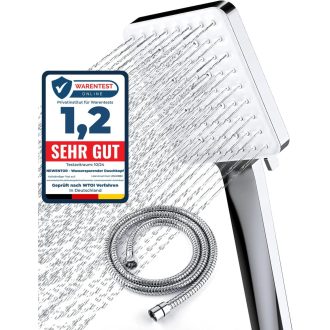 Newentor Zuhanyfej 1,5 m Csővel 6 Spray Móddal Krómozott