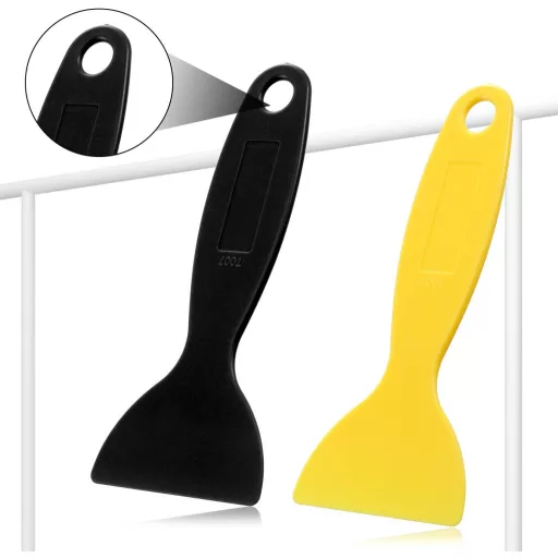 Mudder Set Spatule 3D pentru Imprimantă, 12 bucăți - Răzuitor de Plastic, Instrument pentru Îndepărtarea Bulelor de Aer, pentru Rășină, Folie de Vinil, Chit - Negru